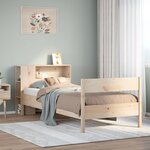 vidaXL Lit bibliothèque sans matelas 100x200 cm bois massif de pin