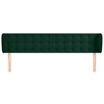 vidaXL Tête de lit avec oreilles Vert foncé 163x23x78/88 cm Velours