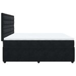 vidaXL Sommier à lattes de lit et matelas Noir 200x200 cm Velours