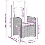 vidaXL Ensemble de salle à manger pour jardin 7 Pièces Noir Poly rotin