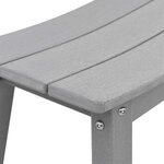 vidaXL Ensemble de bar de jardin 4 Pièces Gris clair HDPE