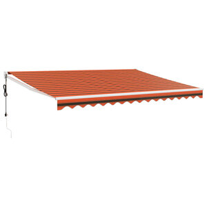 vidaXL Auvent rétractable automatique orange et marron 4 5x3 m