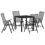vidaXL Ensemble de salle à manger pour jardin 5 Pièces Anthracite