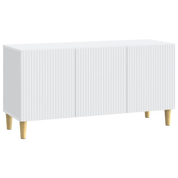 vidaXL Meuble TV Blanc 99 x 34 5 x 50 cm Bois d'ingénierie