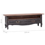 Vidaxl meuble tv 120 x 30 x 40 cm noir bois de récupération massif
