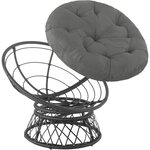 Tectake Fauteuil papasan en rotin Gargano  - noir