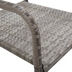 vidaXL Chaise à dîner de jardin empilable lot de 4 gris résine tressée
