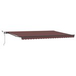 vidaXL Auvent rétractable automatique avec LED marron 500x300 cm