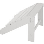 Tectake Lot de 2 chaises de jardin Janis avec 2 repose-pieds Joplin - blanc