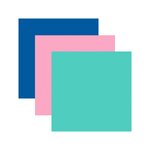 3 vinyles permanents 91 x 33 cm - menthe  rose clair  bleu