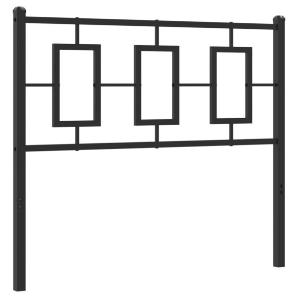 vidaXL Tête de lit métal noir 100 cm
