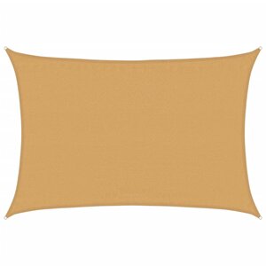 vidaXL Voile d'ombrage 160g/m² rectangulaire sable 3 5x4 5 m PEHD
