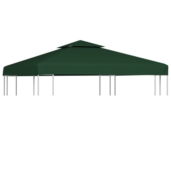 vidaXL Recouvrement de remplacement d'auvent 310 g/m² 3 x 3 m Vert