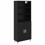 vidaXL Haut Armoire Chêne noir 69 5 x 34 x 180 cm Bois d'ingénierie