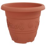 vidaXL Pots de plantes 6 Pièces Rouge brique Ø 26 x 21.5 cm Plastique