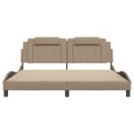 vidaXL Cadre de lit avec LED sans matelas cappuccino 180x200 cm
