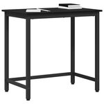 vidaXL table Chêne noir 100 x 50 x 76 5 cm Bois d'ingénierie et acier