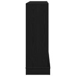 VidaXL Cadre de cheminée chêne noir 100x30x87 5 cm bois d'ingénierie