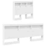 vidaXL Tête de lit de rangement Blanc 80 cm Bois d'ingénierie