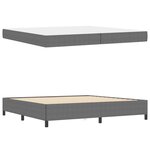 vidaXL Cadre de lit avec matelas Gris clair 200 x 200 cm tissu