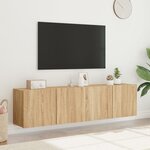 vidaXL Meubles TV muraux 2 Pièces chêne sonoma 80x30x41 cm