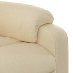 vidaXL Fauteuil de massage inclinable crème tissu