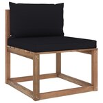 vidaXL Salon palette de jardin 4Pièces avec coussins Bois de pin imprégné