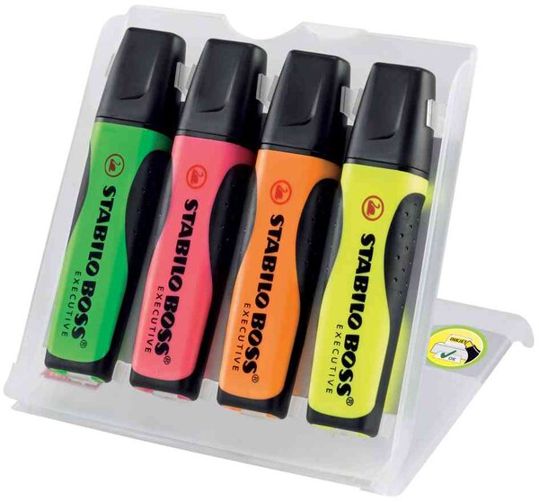 Surligneur BOSS EXECUTIVE  étui en plastique de 4 x 5 STABILO