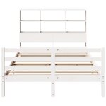 vidaXL Lit bibliothèque sans matelas blanc 140x200 cm bois pin massif
