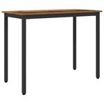 vidaXL table Bois ancien 100 x 50 x 76 5 cm Bois d'ingénierie et acier