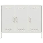 vidaXL Buffet blanc 100 5x39x79 cm acier laminé à froid