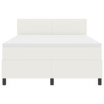 vidaXL Lit à ressort avec matelas crème 140x200 cm tissu côtelé