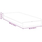 vidaXL Matelas Blanc  Gris 90 x 190 cm Mousse