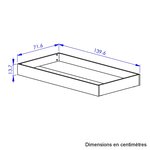 Option lit bébé - tiroir 140 cm