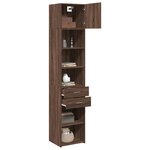 vidaXL Armoire de rangement mince chêne marron 45x42 5x225 cm