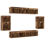 vidaXL Ensemble meuble TV 8 Pièces Bois ancien Bois d'ingénierie