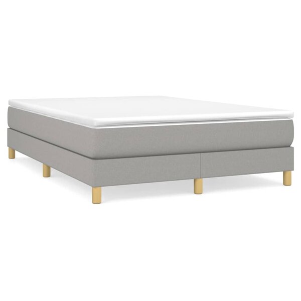 vidaXL Cadre de lit Gris clair 140x200 cm Tissu