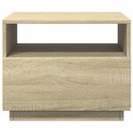 vidaXL Table basse avec lumières LED chêne sonoma 50x49x40 cm