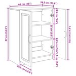 vidaXL Buffet Blanc 66 x 34 5 x 87 cm Bois d'ingénierie