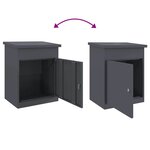 vidaXL Boîte de dépôt de colis Anthracite 44 x 35 x 59 cm Acier