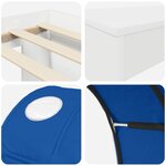 vidaXL Cadre de Lit avec Accessoire Chêne Artisan et Bleu