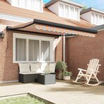 vidaXL Auvent Rétractable Multicolore 350 x 250 cm Tissu Métal