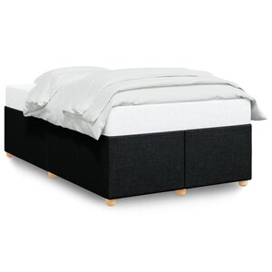 vidaXL Cadre de lit sans matelas noir 120x190 cm tissu