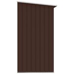 vidaXL Abri de stockage de bois Acier galvanisé 330x84x152 cm Marron