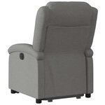 vidaXL Fauteuil inclinable Gris foncé Tissu