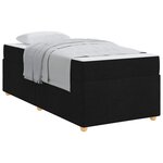 vidaXL Cadre de lit avec matelas Noir 80 x 200 cm tissu