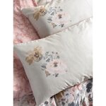 Parure de lit - housse de couette 220 x 240 + 2 taies d'oreiller 60 x 60 - Satiné coton - Poudre
