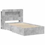 vidaXL Cadre de lit avec rangement Gris béton 80 x 200 cm