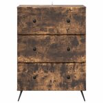 vidaXL Armoire à tiroirs Chêne fumé 66 x 34 5 x 90 cm