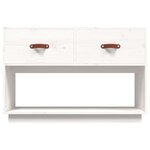 vidaXL Meuble TV Blanc 90x40x60 cm Bois de pin massif